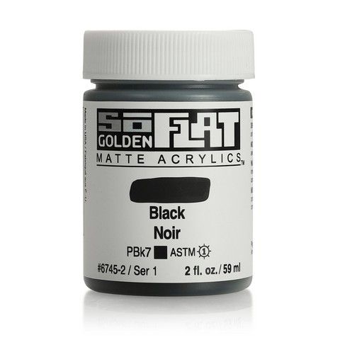 SOFLAT MATTE ACRYLIC 2OZ BLACK