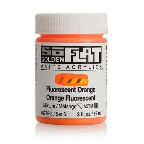 SOFLAT MATTE ACRYLIC 2OZ FLUORESCENT ORANGE