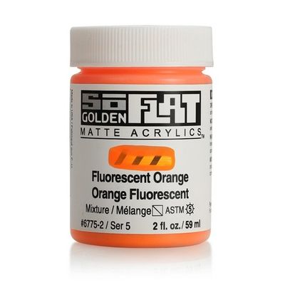 SOFLAT MATTE ACRYLIC 2OZ FLUORESCENT ORANGE