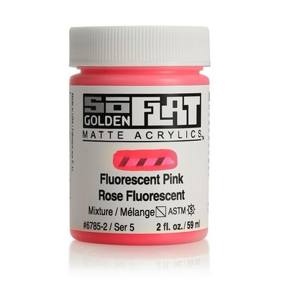 SOFLAT MATTE ACRYLIC 2OZ FLUORESCENT PINK