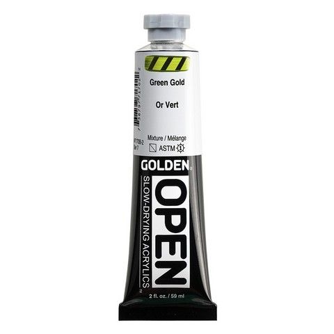 OPEN ACRYLIC 2OZ GREEN GOLD