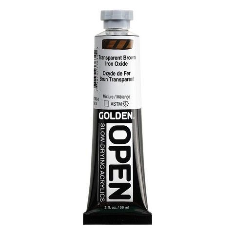 OPEN ACRYLIC 2OZ TRANSPARENT BROWN IRON OXIDE