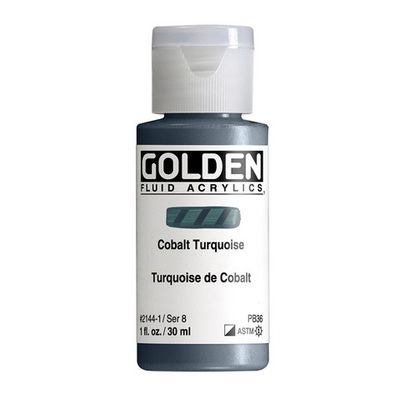 FLUID ACRYLIC 1OZ COBALT TURQUOISE