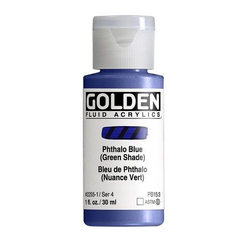 FLUID ACRYLIC 1OZ PHTHALO BLUE GREEN SHADE