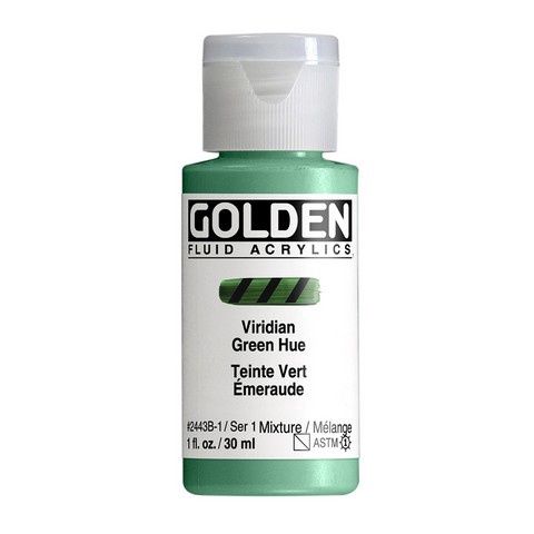 FLUID ACRYLIC 1OZ HISTORICAL VIRIDIAN GREEN HUE