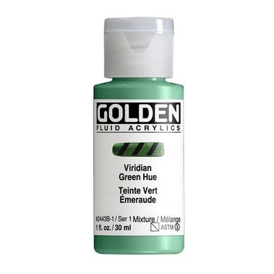 FLUID ACRYLIC 1OZ HISTORICAL VIRIDIAN GREEN HUE