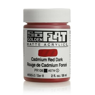 SOFLAT MATTE ACRYLIC 2OZ CADMIUM RED DARK