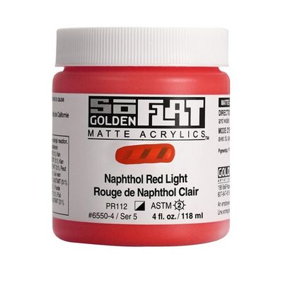 SOFLAT MATTE ACRYLIC 4OZ NAPHTHOL RED LIGHT