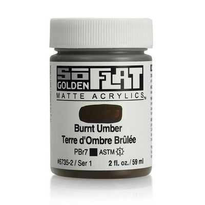 SOFLAT MATTE ACRYLIC 2OZ BURNT UMBER