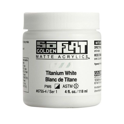 SOFLAT MATTE ACRYLIC 4OZ TITANIUM WHITE