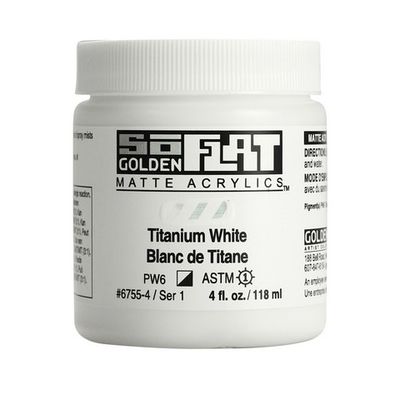 SOFLAT MATTE ACRYLIC 4OZ TITANIUM WHITE