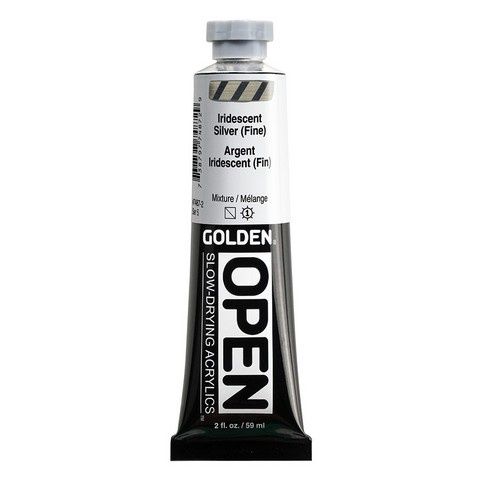 OPEN ACRYLIC 2OZ IRIDESCENT SILVER (FINE)