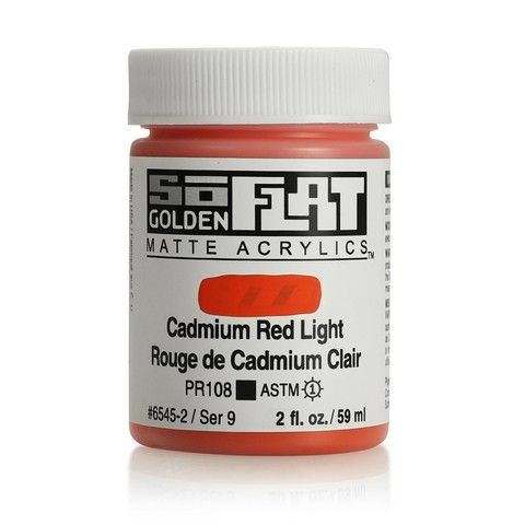 SOFLAT MATTE ACRYLIC 2OZ CADMIUM RED LIGHT