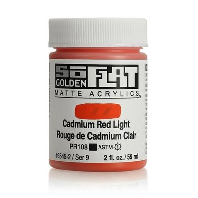 SOFLAT MATTE ACRYLIC 2OZ CADMIUM RED LIGHT