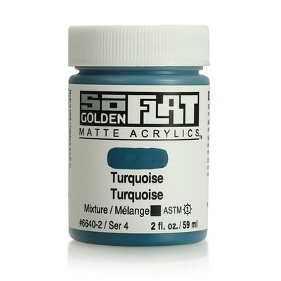 SOFLAT MATTE ACRYLIC 2OZ TURQUOISE