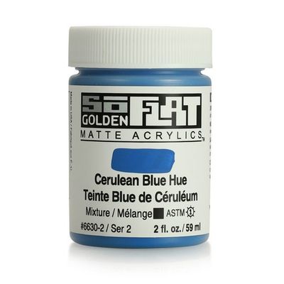 SOFLAT MATTE ACRYLIC 2OZ CERULEAN BLUE HUE