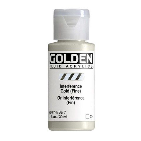FLUID ACRYLIC 1OZ INTERFERENCE GOLD FINE