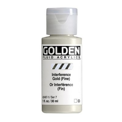 FLUID ACRYLIC 1OZ INTERFERENCE GOLD FINE