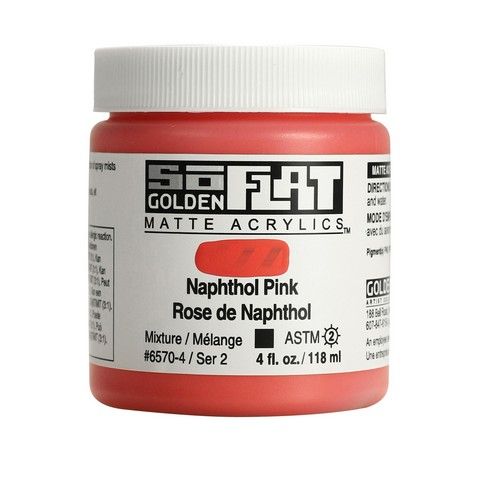 SOFLAT MATTE ACRYLIC 4OZ NAPHTHOL PINK