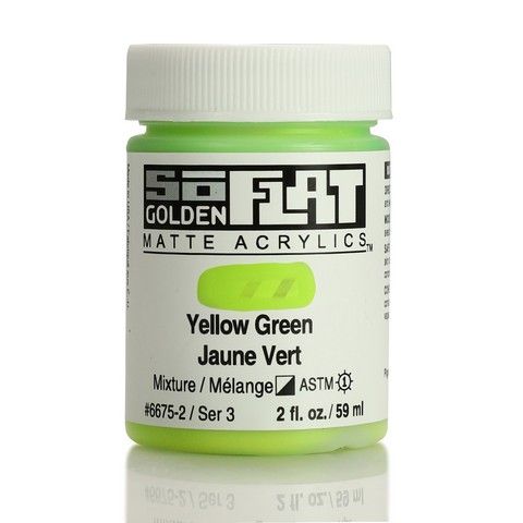 SOFLAT MATTE ACRYLIC 2OZ YELLOW GREEN