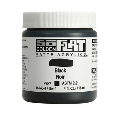 SOFLAT MATTE ACRYLIC 4OZ BLACK