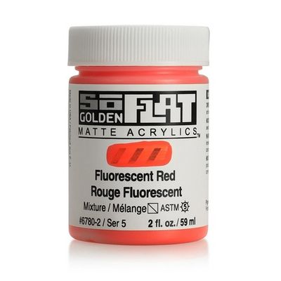 SOFLAT MATTE ACRYLIC 2OZ FLUORESCENT RED
