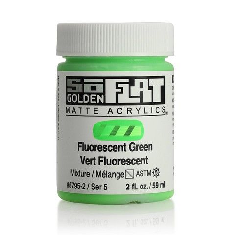 SOFLAT MATTE ACRYLIC 2OZ FLUORESCENT GREEN