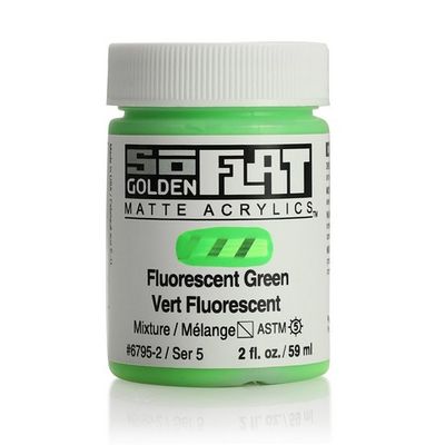 SOFLAT MATTE ACRYLIC 2OZ FLUORESCENT GREEN