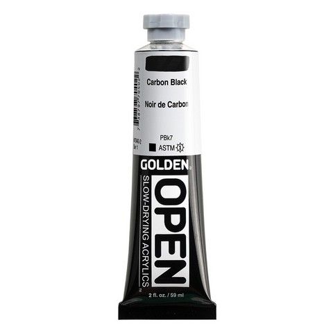 OPEN ACRYLIC 2OZ CARBON BLACK
