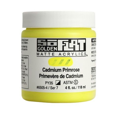 SOFLAT MATTE ACRYLIC 4OZ CADMIUM PRIMROSE