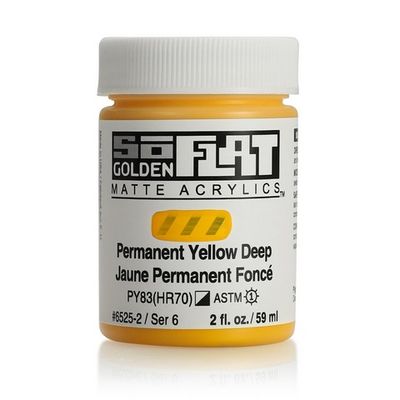 SOFLAT MATTE ACRYLIC 2OZ PERMANENT YELLOW DEEP