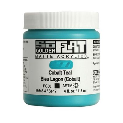SOFLAT MATTE ACRYLIC 4OZ COBALT TEAL