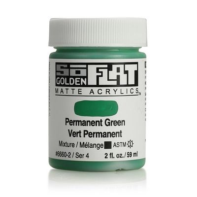 SOFLAT MATTE ACRYLIC 2OZ PERMANENT GREEN