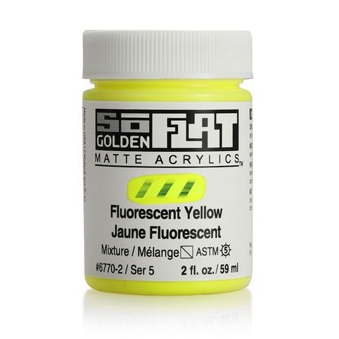 SOFLAT MATTE ACRYLIC 2OZ FLUORESCENT YELLOW