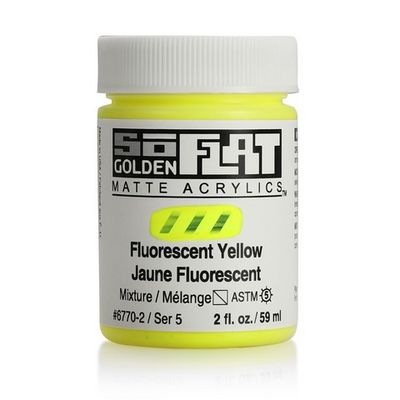 SOFLAT MATTE ACRYLIC 2OZ FLUORESCENT YELLOW