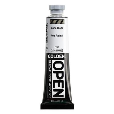 OPEN ACRYLIC 2OZ BONE BLACK