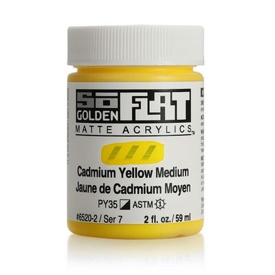 SOFLAT MATTE ACRYLIC 2OZ CADMIUM YELLOW MEDIUM