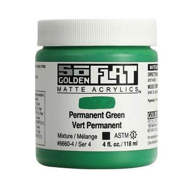 SOFLAT MATTE ACRYLIC 4OZ PERMANENT GREEN