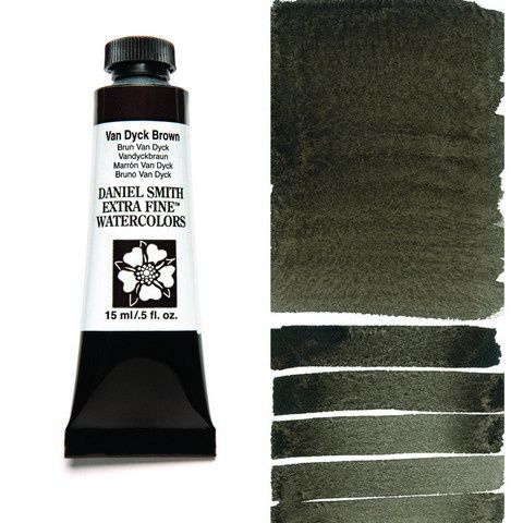DANIEL SMITH XF WATERCOLOR 15ML VAN DYCK BROWN