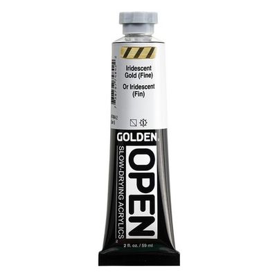OPEN ACRYLIC 2OZ IRIDESCENT GOLD (FINE)