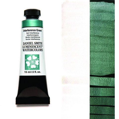 DANIEL SMITH XF WATERCOLOR 15ML INTERFERENCE GREEN LM