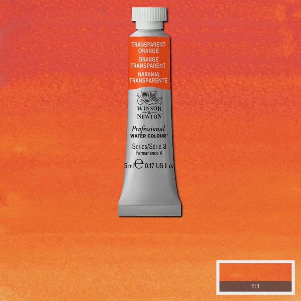 PROFESSIONAL WATER COLOUR 5ML TUBE TRANSPARENT ORANGE