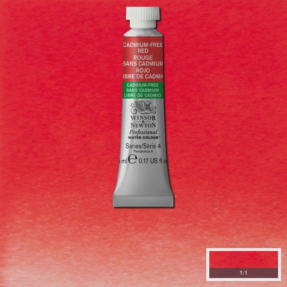 PROFESSIONAL WATER COLOUR CADMIUM FREE RED 5ML