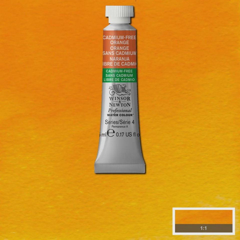 PROFESSIONAL WATER COLOUR CADMIUM FREE ORANGE 5ML