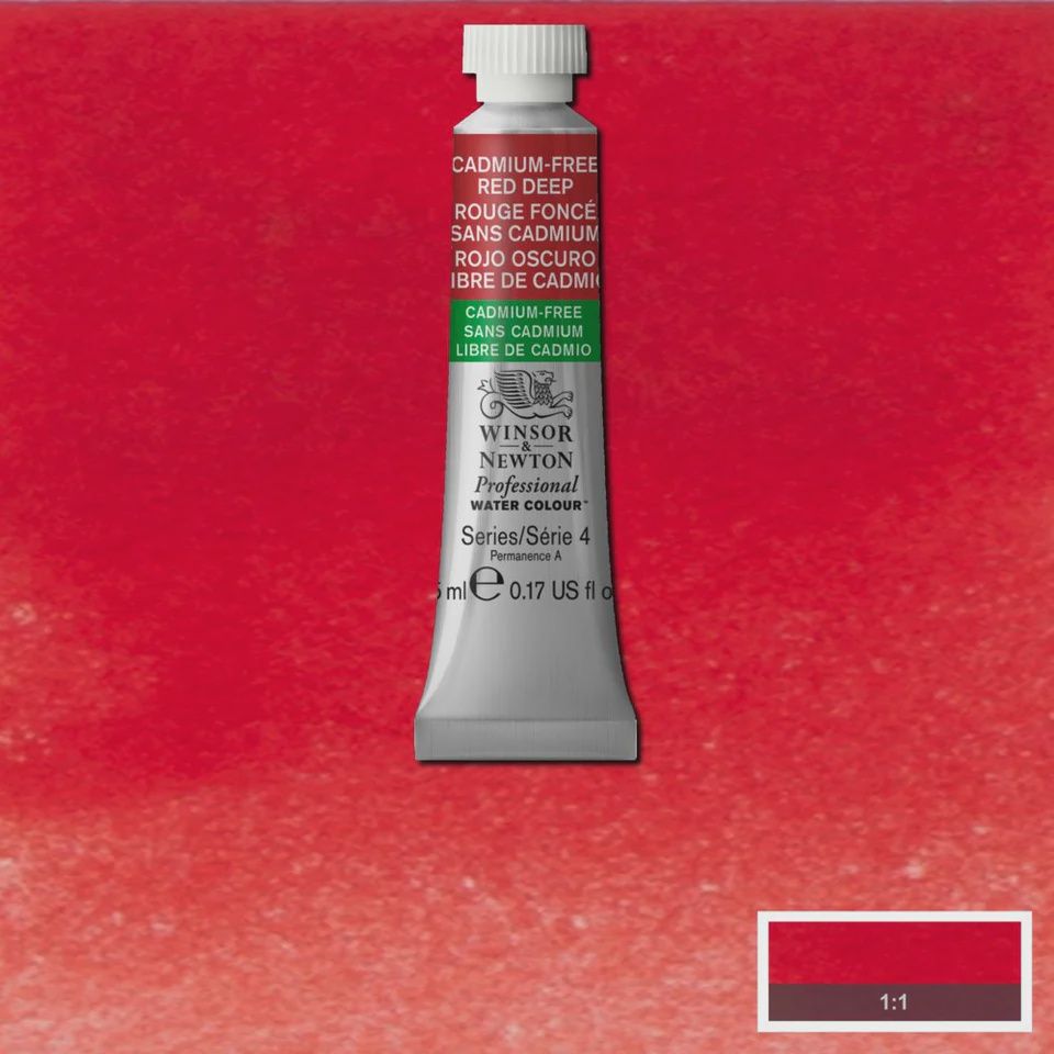 PROFESSIONAL WATER COLOUR CADMIUM FREE RED DEEP 5ML