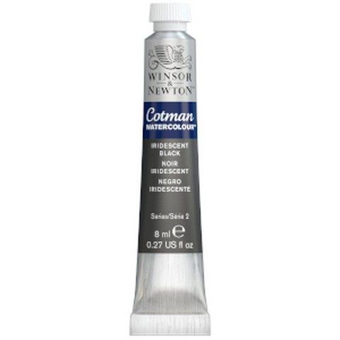 COTMAN WATERCOLOUR IRID BLACK 8ML