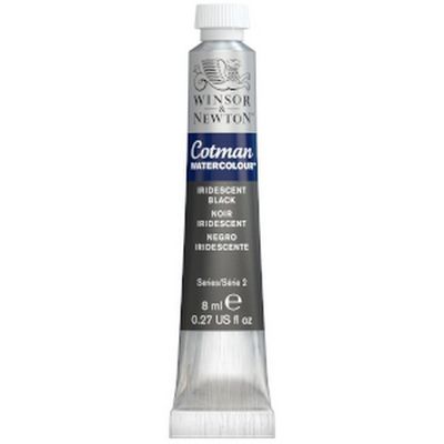 COTMAN WATERCOLOUR IRID BLACK 8ML