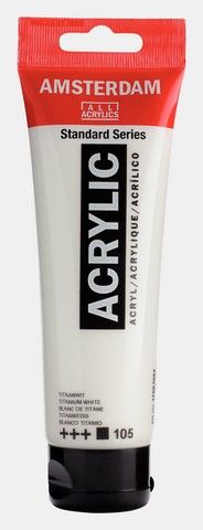 AMSTERDAM ACRYLIC COLOR 120ML TITANIUM WHITE
