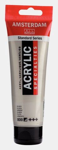 AMSTERDAM ACRYLIC COLOR 120ML METALLIC SILVER