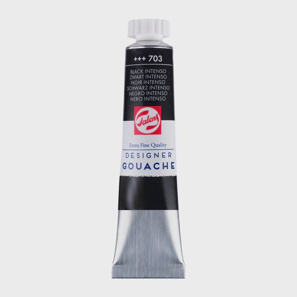 TALENS GOUACHE BLACK INTENSO 20ML